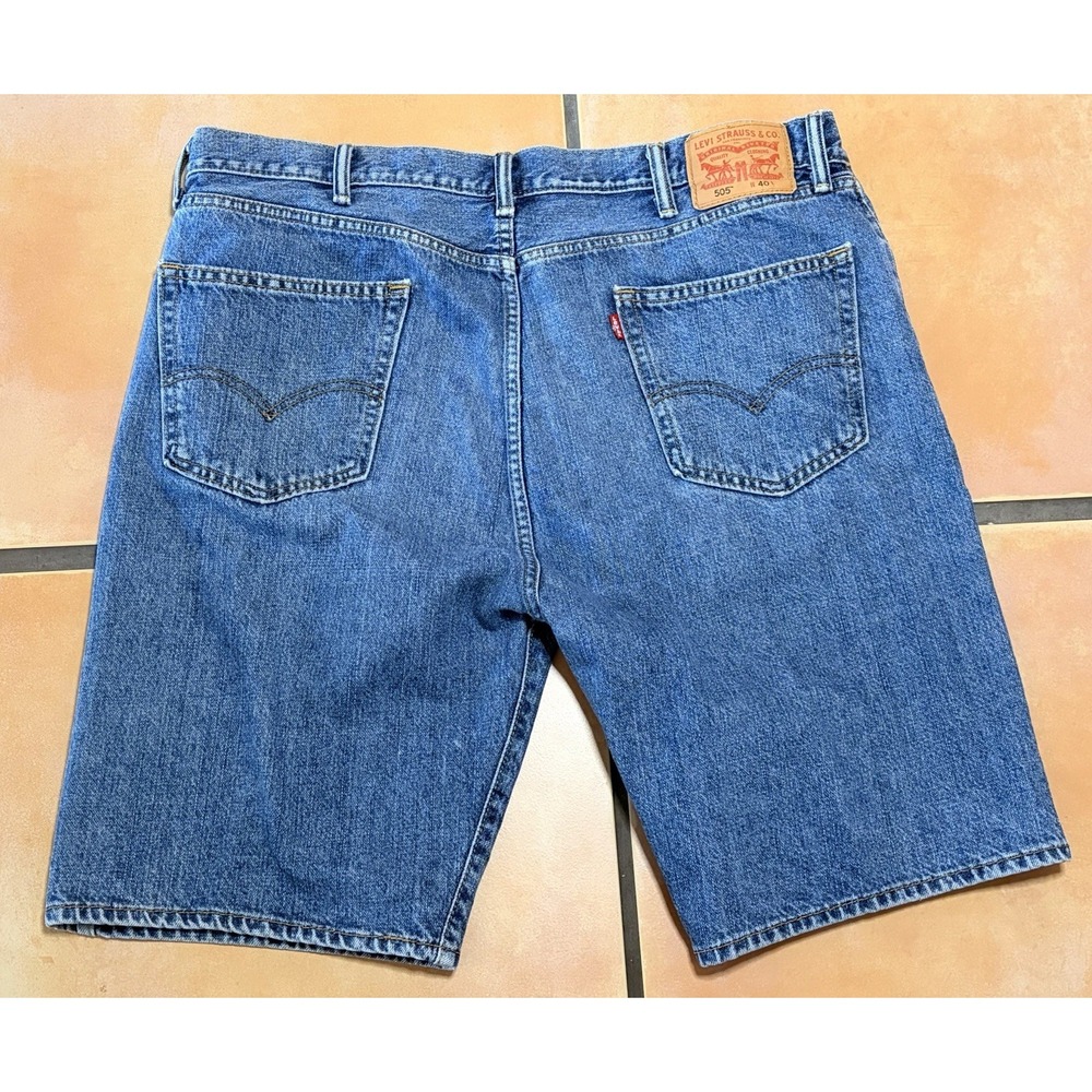 Levis Shorts Men 40 Blue Loose Jort Denim Jean Washed Out Faded Baggy Street 569